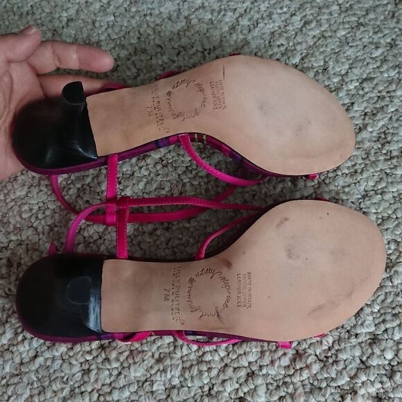 Lilly Pulitzer Elegant Pink satin Strappy Sandals size 6.5 - Picture 11 of 11